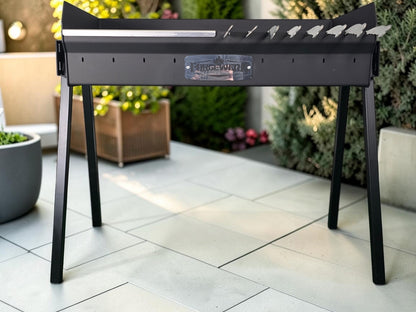 FORGEWERK Mangal Grill 40 × 90 cm aus 3 mm Stahl – Schaschlikgrill & Holzkohlegrill