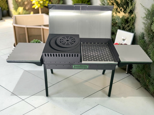 FORGEWERK Mangal Grill 40 × 90 cm aus 3 mm Stahl – Schaschlikgrill & Holzkohlegrill