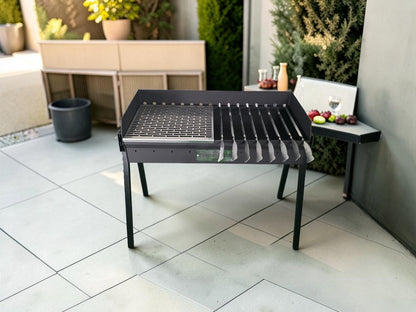 FORGEWERK Mangal Grill 40 × 90 cm aus 3 mm Stahl – Schaschlikgrill & Holzkohlegrill