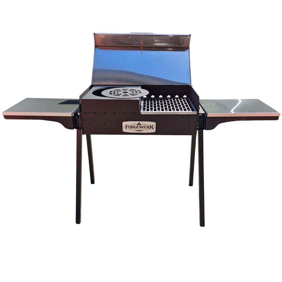 FORGEWERK Mangal Grill 40 × 90 cm aus 3 mm Stahl – Schaschlikgrill & Holzkohlegrill