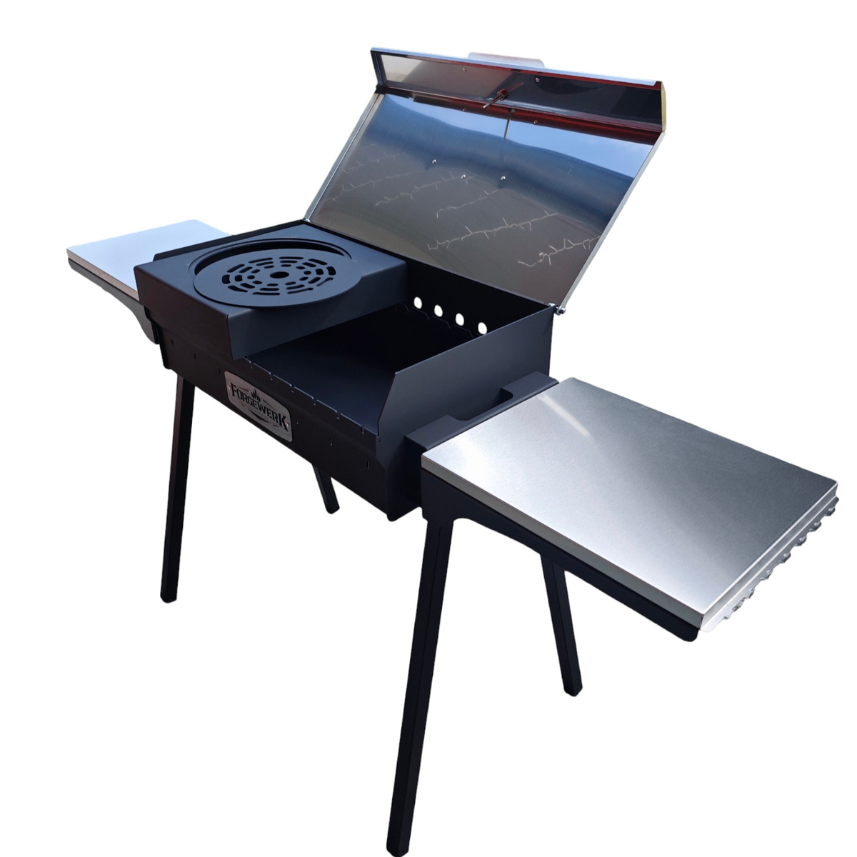 FORGEWERK Mangal Grill 40 × 90 cm aus 3 mm Stahl – Schaschlikgrill & Holzkohlegrill