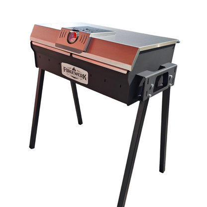 FORGEWERK Mangal Grill 40 × 90 cm aus 3 mm Stahl – Schaschlikgrill & Holzkohlegrill