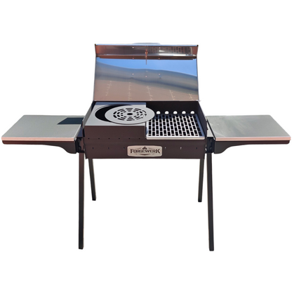 FORGEWERK Mangal Grill 40 × 90 cm aus 3 mm Stahl – Schaschlikgrill & Holzkohlegrill