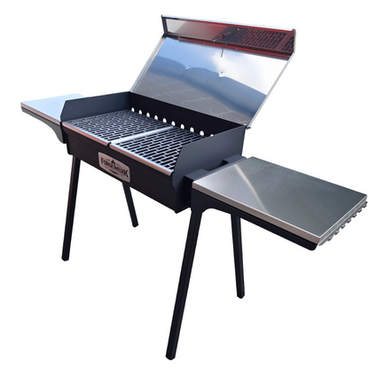 FORGEWERK Mangal Grill 40 × 90 cm aus 3 mm Stahl – Schaschlikgrill & Holzkohlegrill