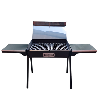 FORGEWERK Mangal Grill 40 × 90 cm aus 3 mm Stahl – Schaschlikgrill & Holzkohlegrill