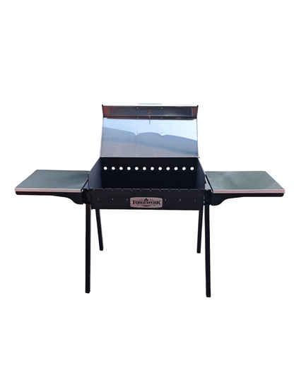 FORGEWERK Mangal Grill 40 × 90 cm aus 3 mm Stahl – Schaschlikgrill & Holzkohlegrill