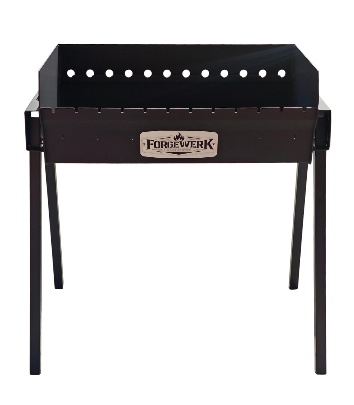FORGEWERK Mangal Grill 40 × 90 cm aus 3 mm Stahl – Schaschlikgrill & Holzkohlegrill