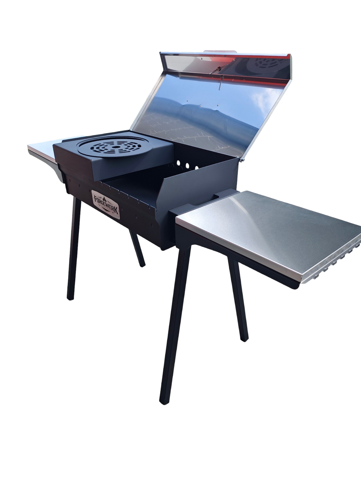 FORGEWERK Mangal Grill 40 × 90 cm aus 3 mm Stahl – Schaschlikgrill & Holzkohlegrill