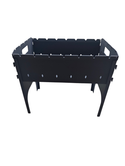FORGEWERK Mangal Grill 3 mm Stahl – Schaschlikgrill mit Grillrost & Kochplatte