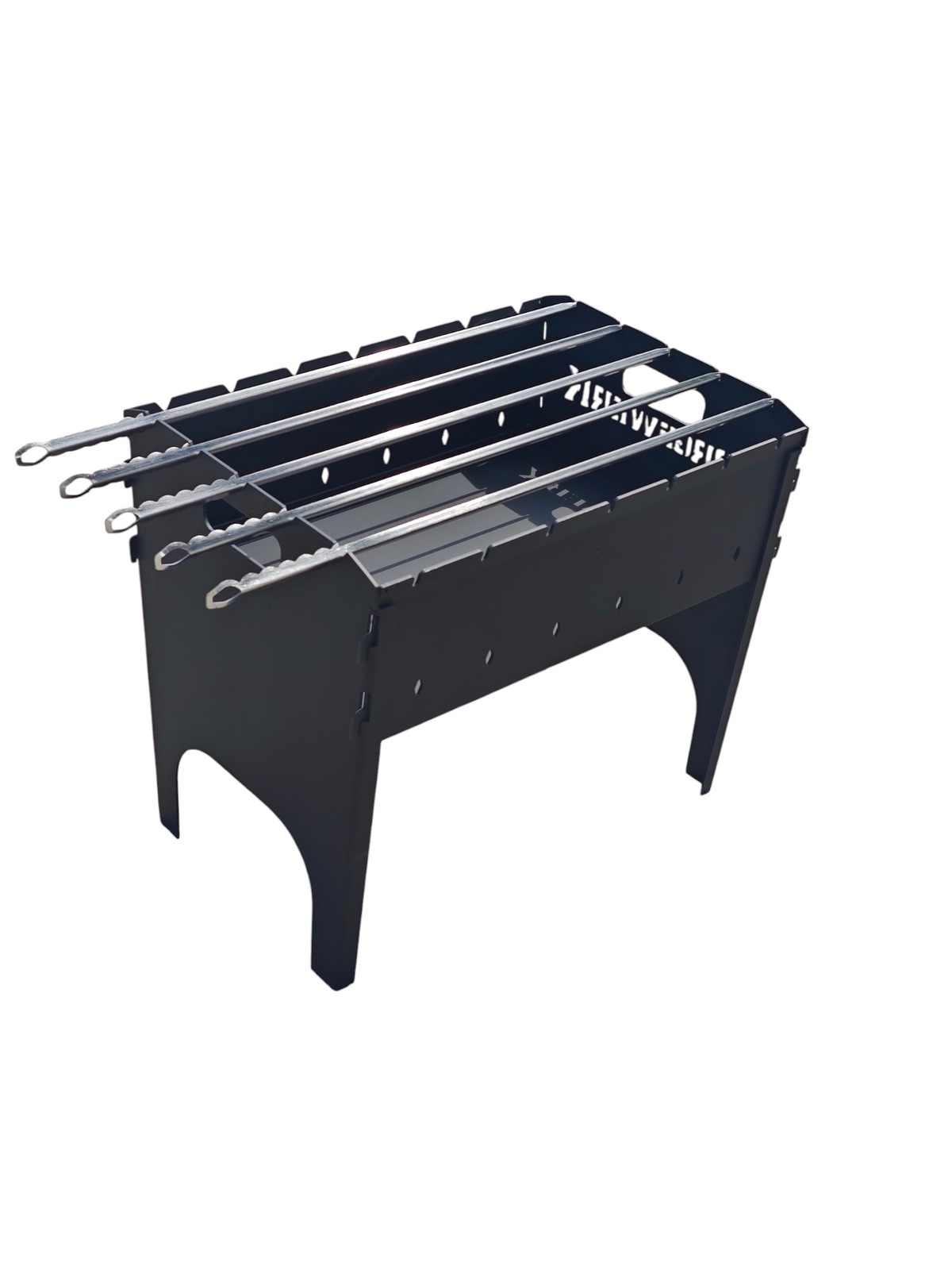 FORGEWERK Mangal Grill 3 mm Stahl – Schaschlikgrill mit Grillrost & Kochplatte