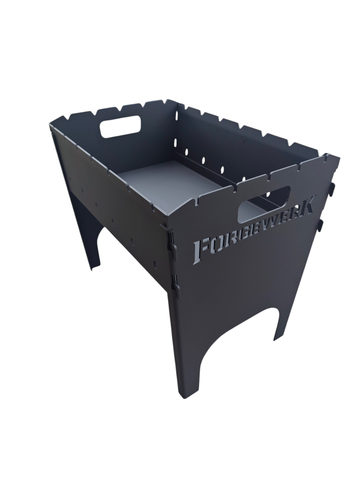 FORGEWERK Mangal Grill 3 mm Stahl – Schaschlikgrill mit Grillrost & Kochplatte
