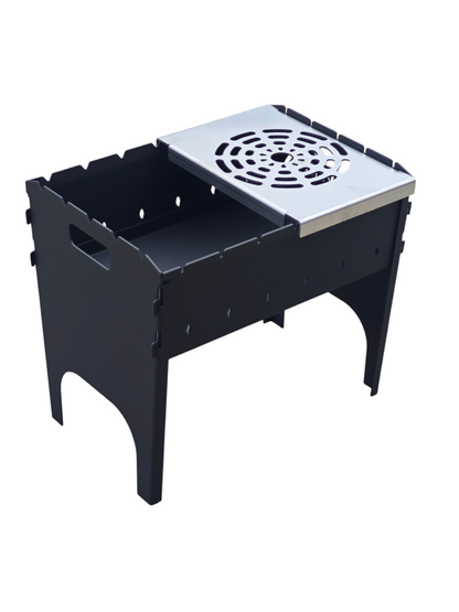 FORGEWERK Mangal Grill 3 mm Stahl – Schaschlikgrill mit Grillrost & Kochplatte