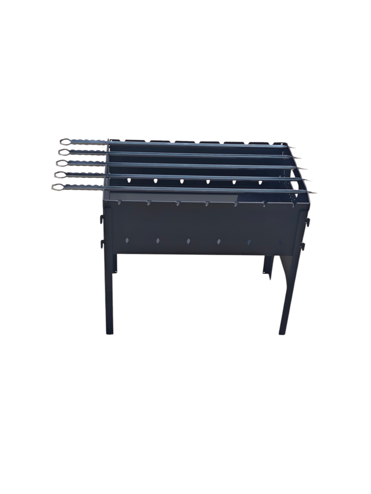 FORGEWERK Mangal Grill 3 mm Stahl – Schaschlikgrill mit Grillrost & Kochplatte