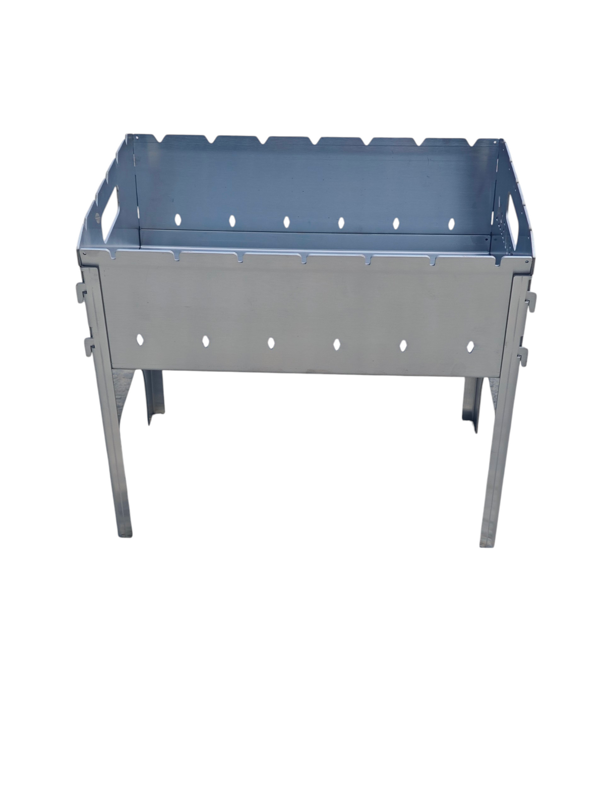 FORGEWERK Mangal Grill aus 3 mm Edelstahl – Schaschlikgrill & Outdoor-Kochstelle