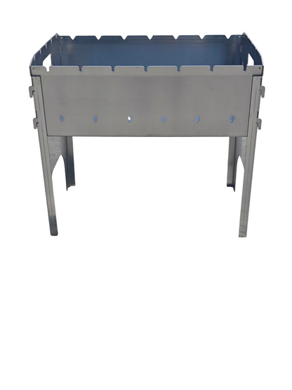 FORGEWERK Mangal Grill aus 3 mm Edelstahl – Schaschlikgrill & Outdoor-Kochstelle
