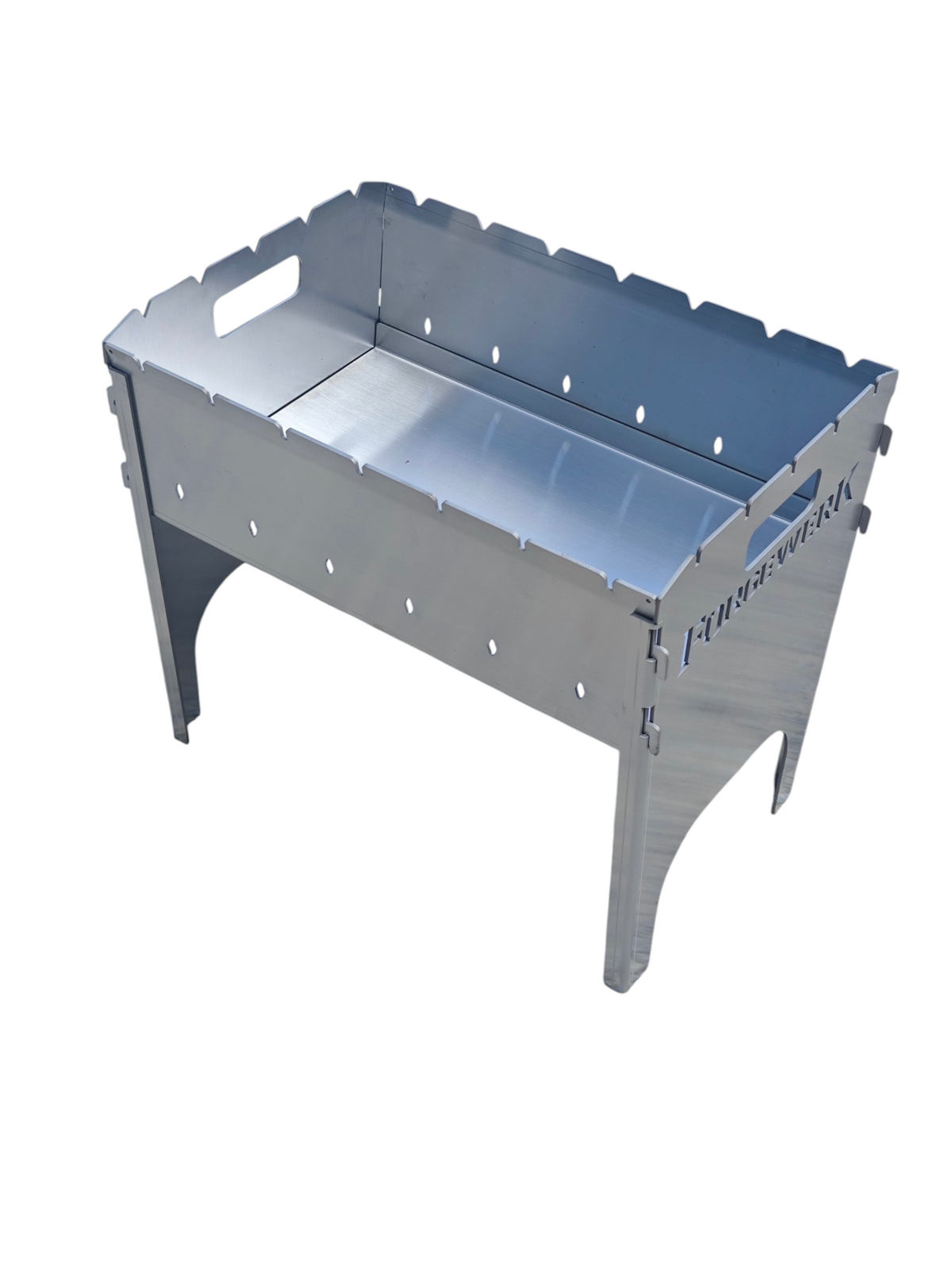 FORGEWERK Mangal Grill aus 3 mm Edelstahl – Schaschlikgrill & Outdoor-Kochstelle