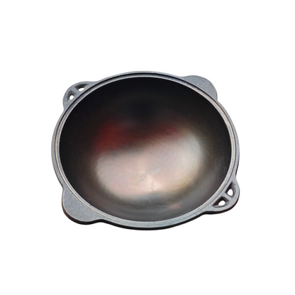 Kasan Gusseisen, Deckel Aluminium, Runder Boden, WOK Kazan Plov Ø 32 cm, 6 L