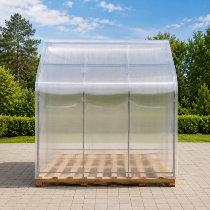 Gewächshaus GABLE 2,75 m breit  – 4/6 mm Polycarbonat , 2,12m hoch