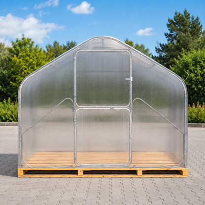 Gewächshaus GABLE 2,75 m breit  – 4/6 mm Polycarbonat , 2,12m hoch