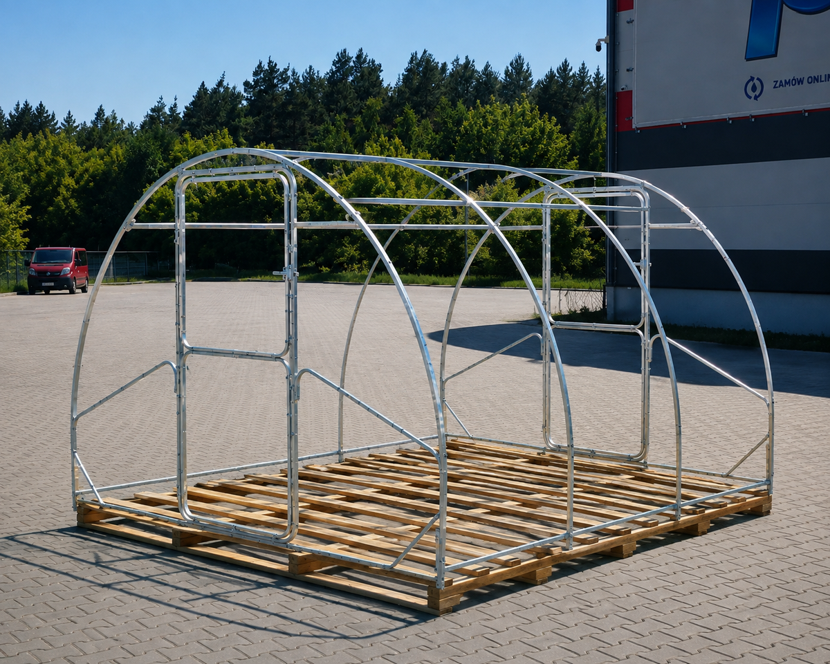 Gewächshaus GAUDI 3 m – 4/6 mm Polycarbonat oder Stahlrahmen, Bogenabstand 1,0 / 0,67 m