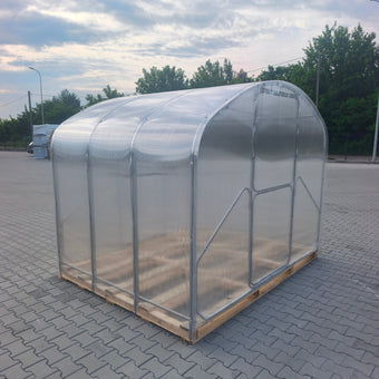 Gewächshaus FLORA 2,64 m – 4/6 mm Polycarbonat oder Stahlrahmen | 0,67/1 m