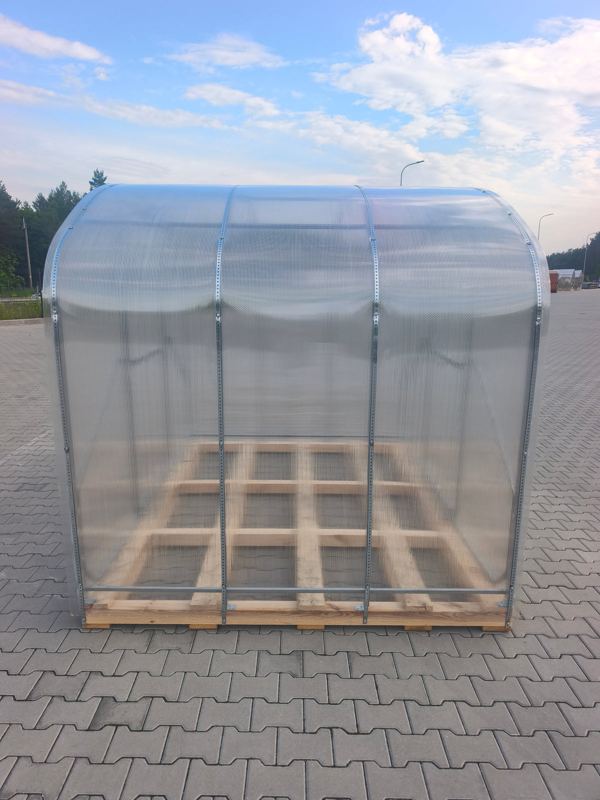 Gewächshaus FLORA 2,64 m – 4/6 mm Polycarbonat oder Stahlrahmen | 0,67/1 m
