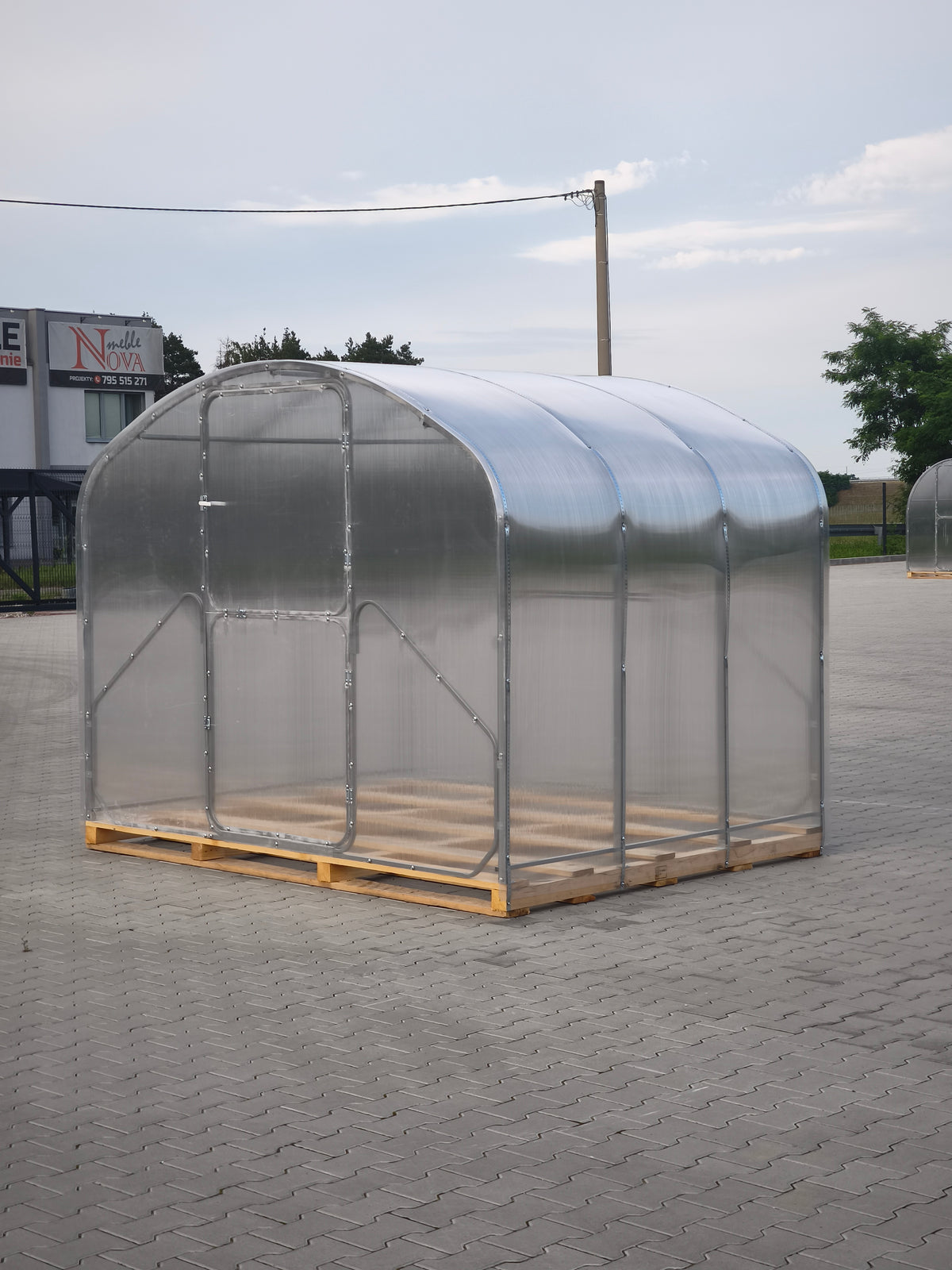 Gewächshaus FLORA 2,64 m – 4/6 mm Polycarbonat oder Stahlrahmen | 0,67/1 m