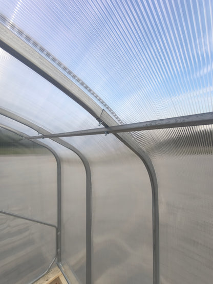 Gewächshaus FLORA 2,64 m – 4/6 mm Polycarbonat oder Stahlrahmen | 0,67/1 m