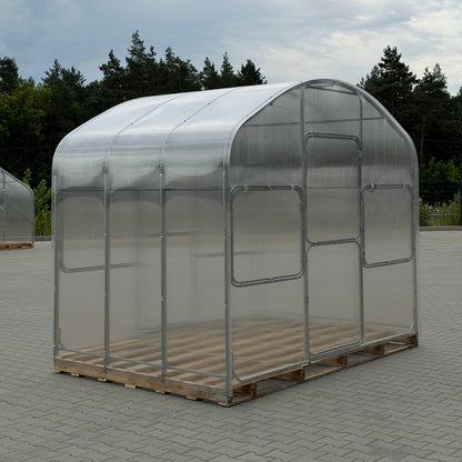 Gewächshaus FLORA 2,99 m – 4/6 mm Polycarbonat oder Stahlrahmen | 0,67/1 m