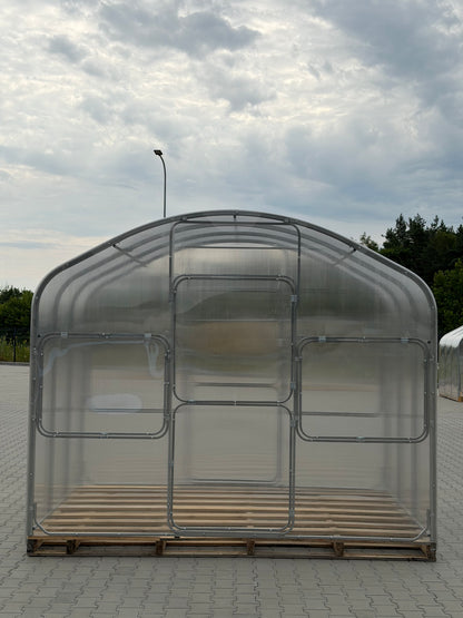 Gewächshaus FLORA 2,99 m – 4/6 mm Polycarbonat oder Stahlrahmen | 0,67/1 m