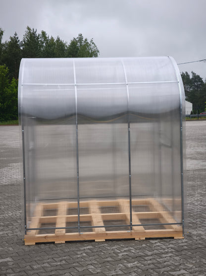 Gewächshaus CUCUMBER 2,10 m – 4/6 mm Polycarbonat oder Stahlrahmen | 0,67/1 m