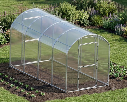 Gewächshaus CUCUMBER 2,10 m – 4/6 mm Polycarbonat oder Stahlrahmen | 0,67/1 m