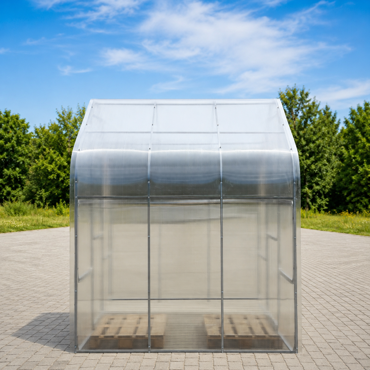 Gewächshaus GABLE 2,99 m – 4/6 mm Polycarbonat , extrahoch 2,55cm