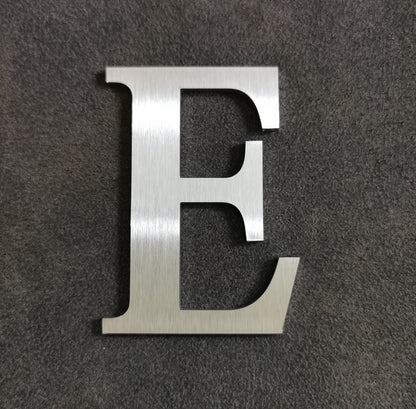 Edelstahl Buchstaben & Zahlen 6 cm – geschliffen, wetterfest