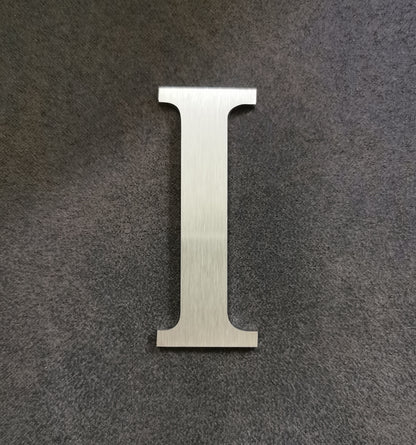 Edelstahl Buchstaben & Zahlen 6 cm – geschliffen, wetterfest