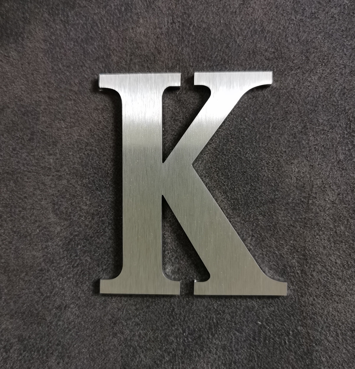 Edelstahl Buchstaben & Zahlen 6 cm – geschliffen, wetterfest