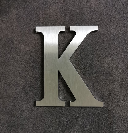 Edelstahl Buchstaben & Zahlen 6 cm – geschliffen, wetterfest