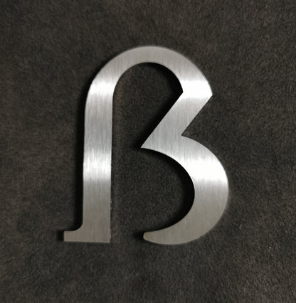 Edelstahl Buchstaben & Zahlen 6 cm – geschliffen, wetterfest