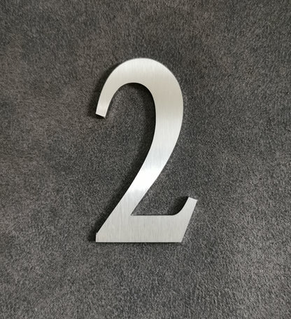 Edelstahl Buchstaben & Zahlen 6 cm – geschliffen, wetterfest