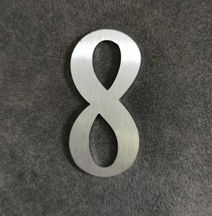 Edelstahl Buchstaben & Zahlen 6 cm – geschliffen, wetterfest