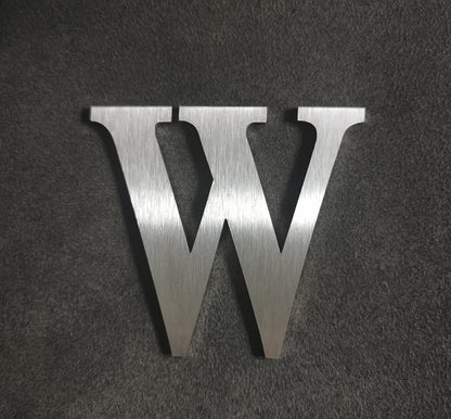 Edelstahl Buchstaben & Zahlen 6 cm – geschliffen, wetterfest