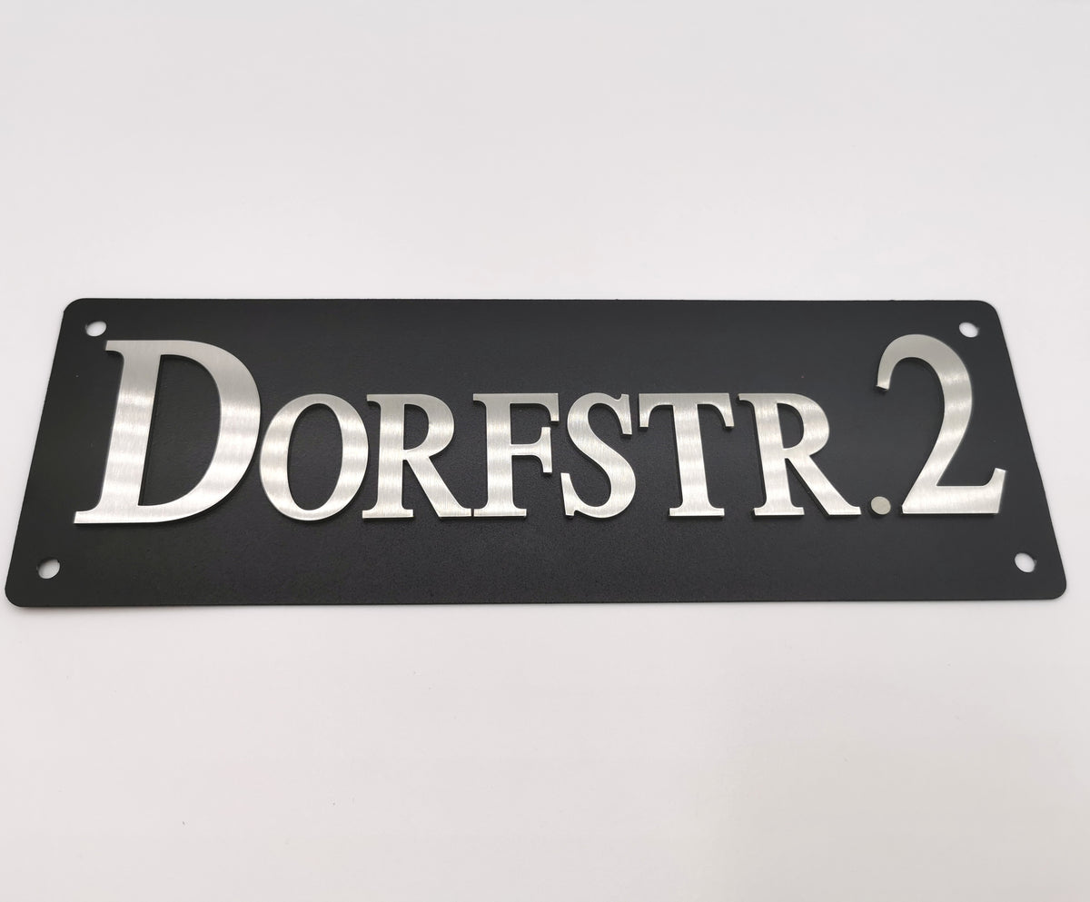 Edelstahl Buchstaben & Zahlen 6 cm – geschliffen, wetterfest
