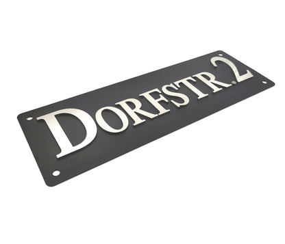 Edelstahl Buchstaben & Zahlen 6 cm – geschliffen, wetterfest