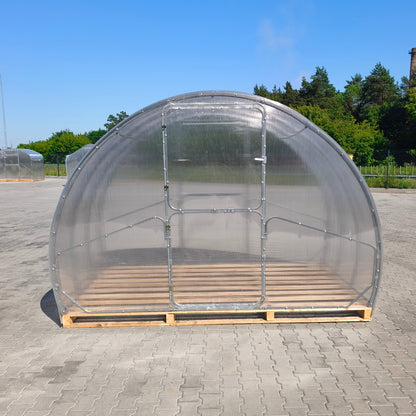 Gewächshaus GAUDI 3 m – 4/6 mm Polycarbonat oder Stahlrahmen, Bogenabstand 1,0 / 0,67 m