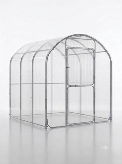 Gewächshaus CUCUMBER 2,10 m – 4/6 mm Polycarbonat oder Stahlrahmen | 0,67/1 m