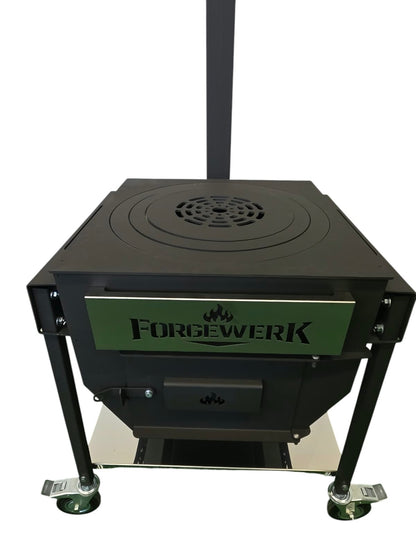 Viking Grillofen,  Mangal & Ofen – 5 mm Stahl, fahrbar, für Kazan/Kessel
